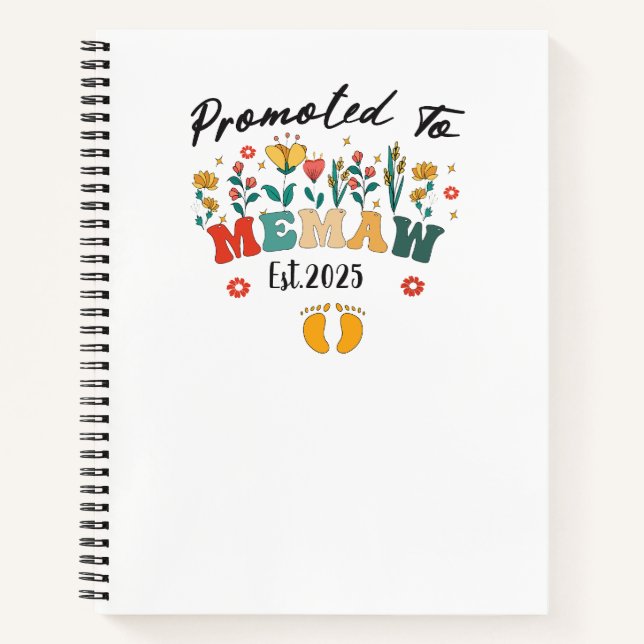 Befördert zu Memaw est. 2025: Ein Sonderjahr für e Notizbuch (Vorderseite)