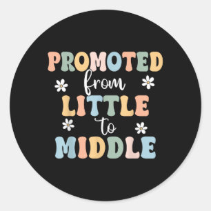 Befördert zu Mittelbrüder Schwester Kleinkind Ann Runder Aufkleber