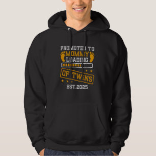 Befördert zu MOMMY of Twins Family est 2025 Laden Hoodie