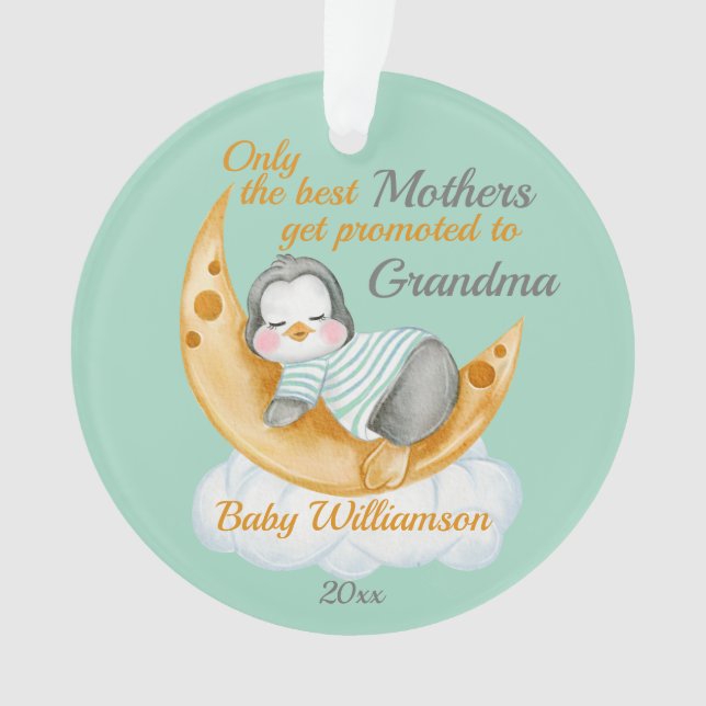 Befördert zu Oma Baby Penguin Ornament (Vorderseite)