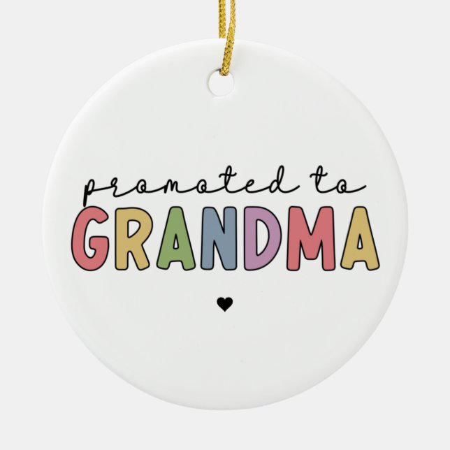 Befördert zu Oma New Oma als Geschenke Keramik Ornament (Vorne)