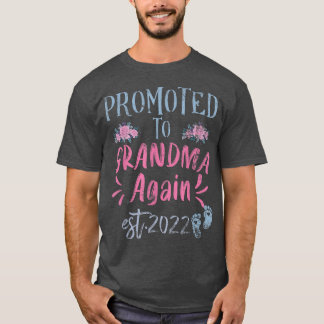 Befördert zu Oma Wieder Est 2022 Blume Baby Ann T-Shirt