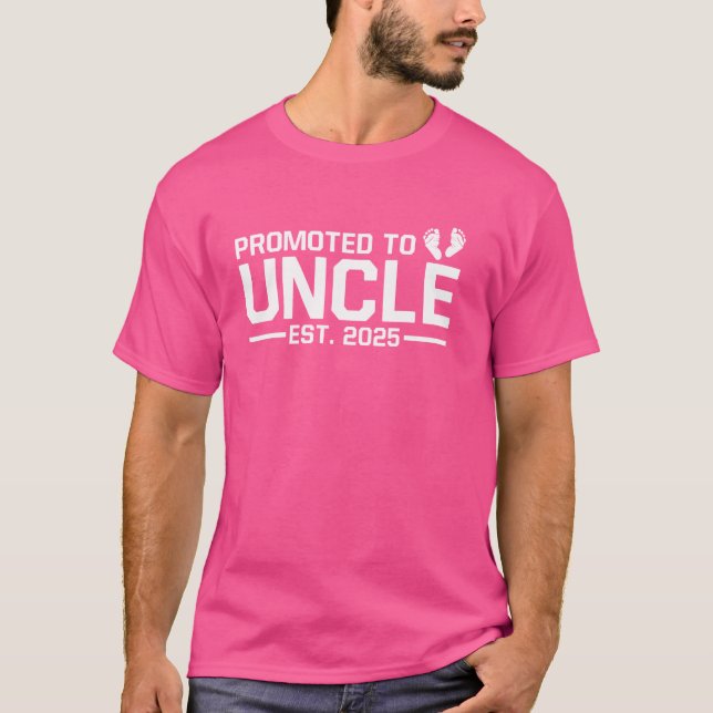 Befördert zu Onkel 2025 T-Shirt (Vorderseite)