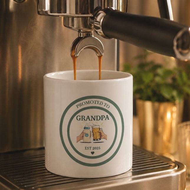 Befördert zu Opa Est. 2025 Espressotasse (Von Creator hochgeladen)