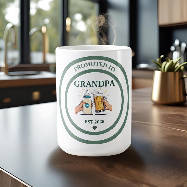 Befördert zu Opa Est. 2025 Kaffeetasse (Von Creator hochgeladen)