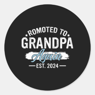 Befördert zu Opa wieder 2024 bald zu Großfett Runder Aufkleber