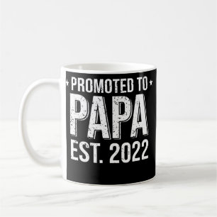 Befördert zu Papa Est 2022 Vater Geburtstagsvater Kaffeetasse