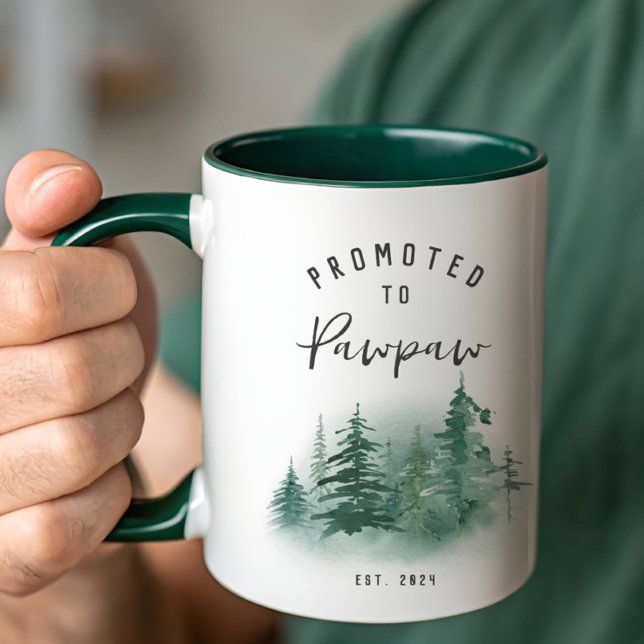 Befördert zu Pawpaw Jahr Est. Tasse (Von Creator hochgeladen)