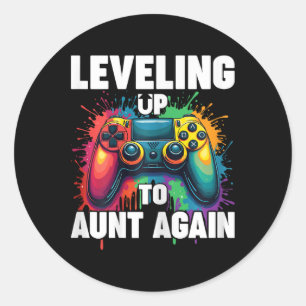 Befördert zu Tante Geschlecht Enthüllung Leveling  Runder Aufkleber