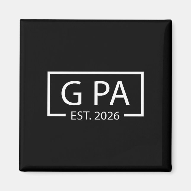 Befördert Zum G Pa Est 2026 Baby Ankündigung Cket  Magnet (Vorne)