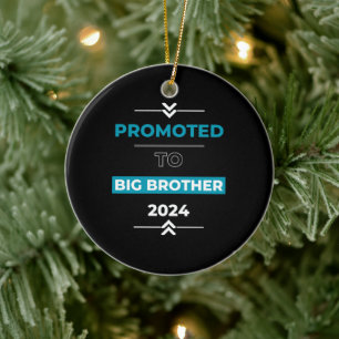 Befördert zum Großen Bruder 2024 Keramik Ornament