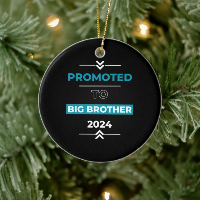 Befördert zum Großen Bruder 2024 Keramik Ornament (Baum)