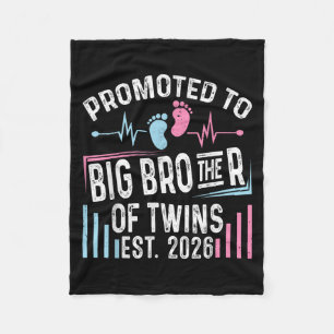 Befördert zum großen Bruder von Twins Est 2026 Bab Fleecedecke