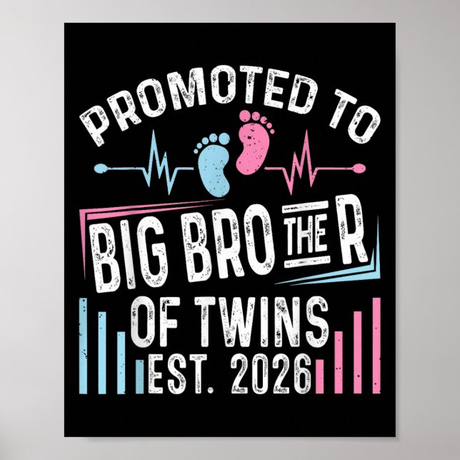 Befördert zum großen Bruder von Twins Est 2026 Bab Poster (Vorne)