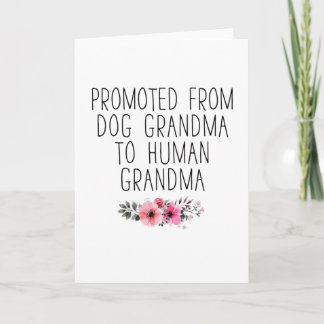 Befördert zum menschlichen Oma vom Hund Oma Funny Feiertagskarte