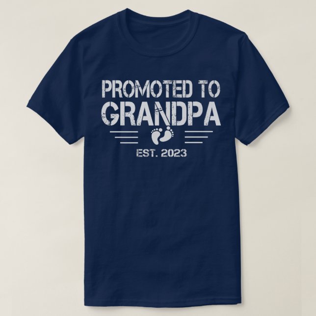Befördert zum Oma Est 2023 Retro-Schwangerschaftsr T-Shirt (Design vorne)