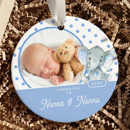 Befördert zum Oma Grandpa Baby Boy Foto Keramik Ornament