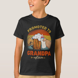 Befördert zum Opa Est 2024 Vatertag Vintag T-Shirt
