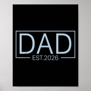 Befördert zum Vater Est 2026 für New Daddy Boy Bab Poster