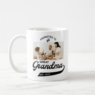 Befördert zur Ankündigung des Großen Oma-Fotos Kaffeetasse