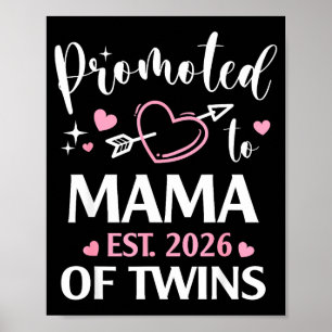 Befördert zur Mama von Zwillingen est 2026 Pfeil H Poster