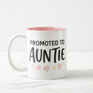 Befördert zur Niedlichen Ankündigung von Tanten Zweifarbige Tasse