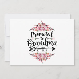 Befördert zur Oma 2025-Schwangerschaftsankündigung Einladung