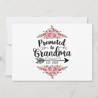 Befördert zur Oma 2025-Schwangerschaftsankündigung Einladung