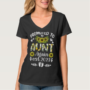 Befördert zur Tante wieder 2023 Sonnenblume Neue T T-Shirt