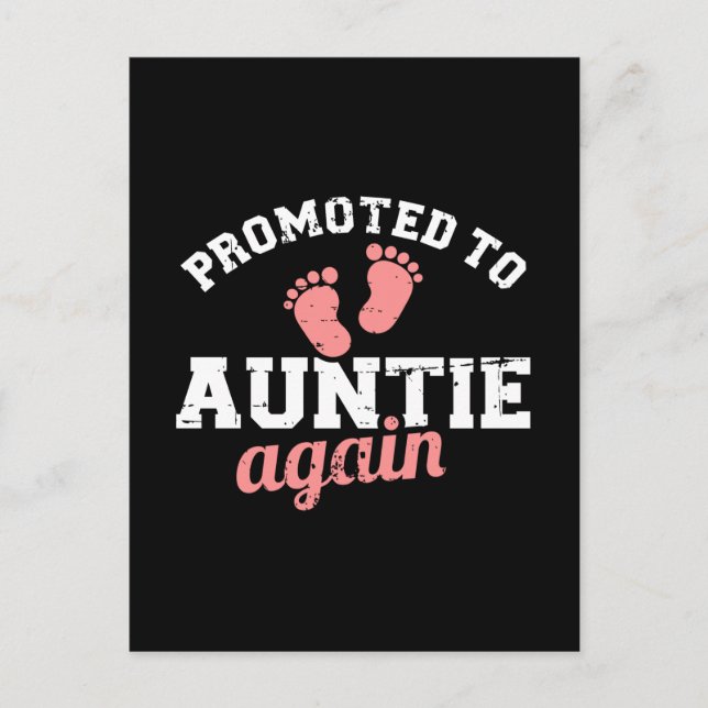 Befördert zur Tante wieder Postkarte (Vorderseite)