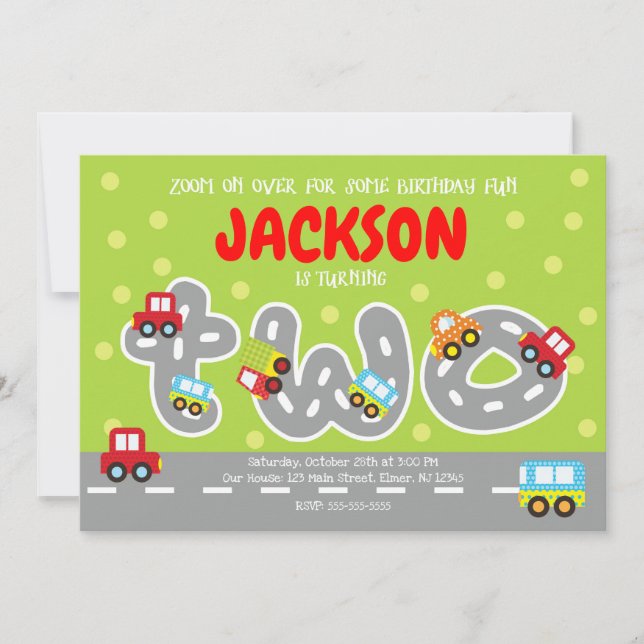 Beförderung 2. Geburtstag Einladung (Vorderseite)