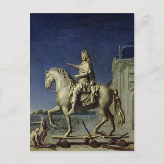 Beförderung der Statue von Louis Postkarte (Vorderseite)