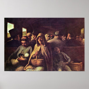 Beförderung in der dritten Klasse mit Daumier Hono Poster