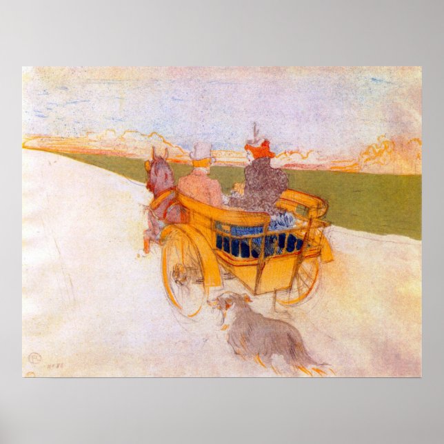 Beförderung mit Hund durch Toulouse-Lautrec Poster (Vorne)