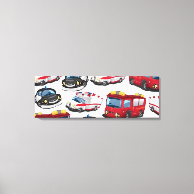 Beförderung von Polizei, Ambulanz und Feuerwehr Leinwanddruck (Vorderseite)