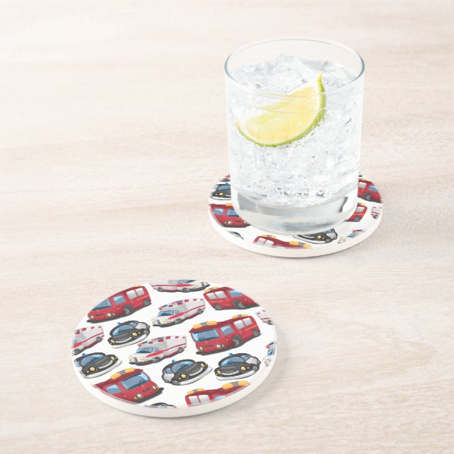 Beförderung von Polizei, Ambulanz und Feuerwehr Untersetzer (Seite)