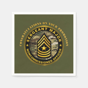 Beförderung zum Sergeant Major SGM Serviette