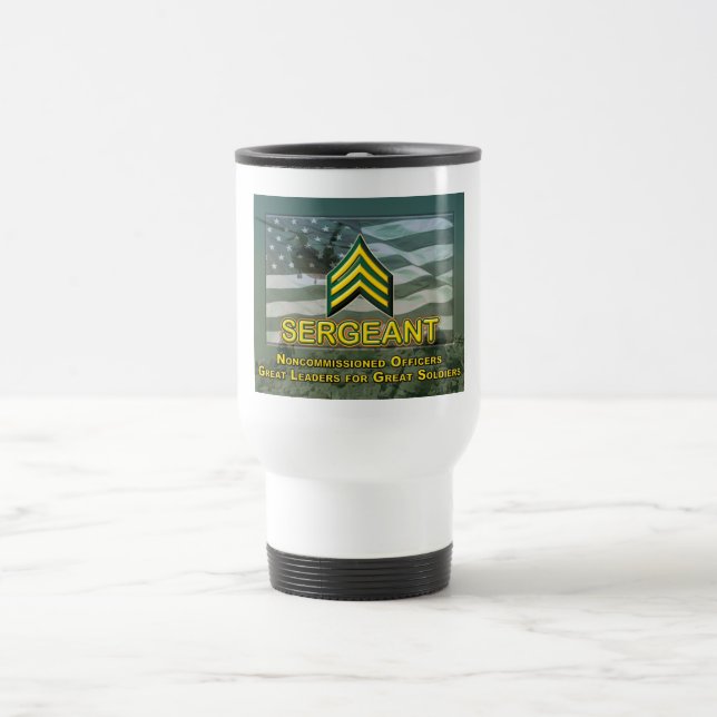 Beförderungsgeschenk für Army Sergeant Reisebecher (Mittel)