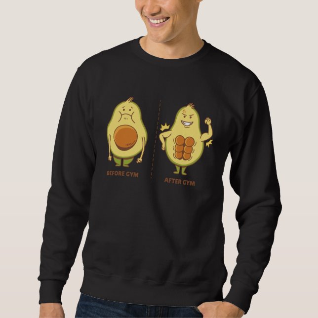 Before & After Gym Avocado Sweatshirt (Vorderseite)