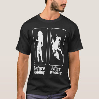 Before After The Wedding Bride Stag Party T-Shirt