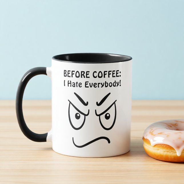 Before Coffee vs. After Coffee Introvert Fuel Mug Tasse (Von Creator hochgeladen)