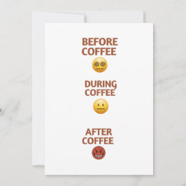 Before During After Coffee Mood Vector Art Feiertagskarte