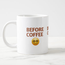 Before During After Coffee Mood Vector Art Jumbo-Tasse