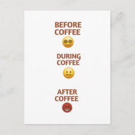 Before During After Coffee Mood Vector Art Postkarte