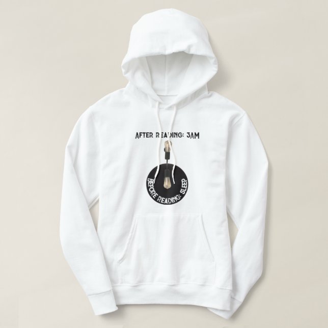 Before Reading After Reading Funny Book Lover  Hoodie (Design vorne)