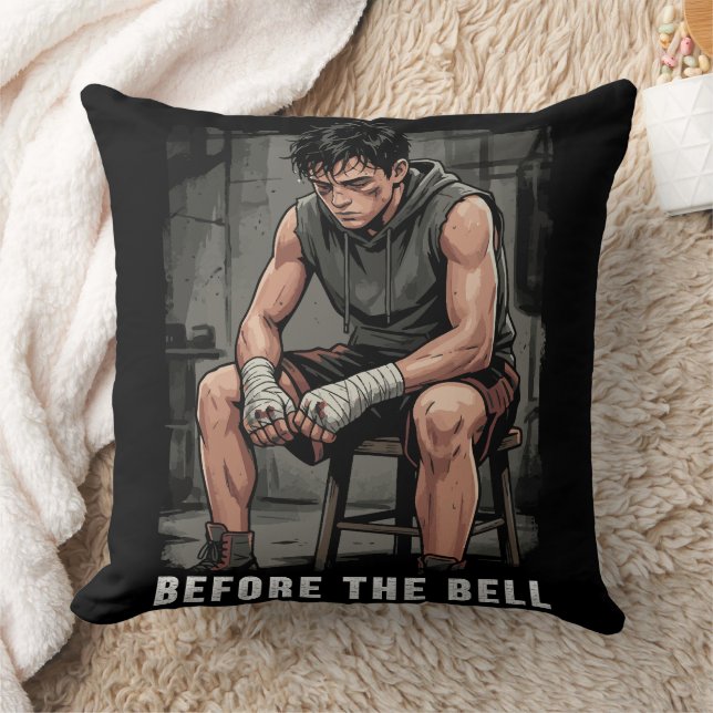 Before The Bell Motivational Boxing Gym Art Kissen (Decke)
