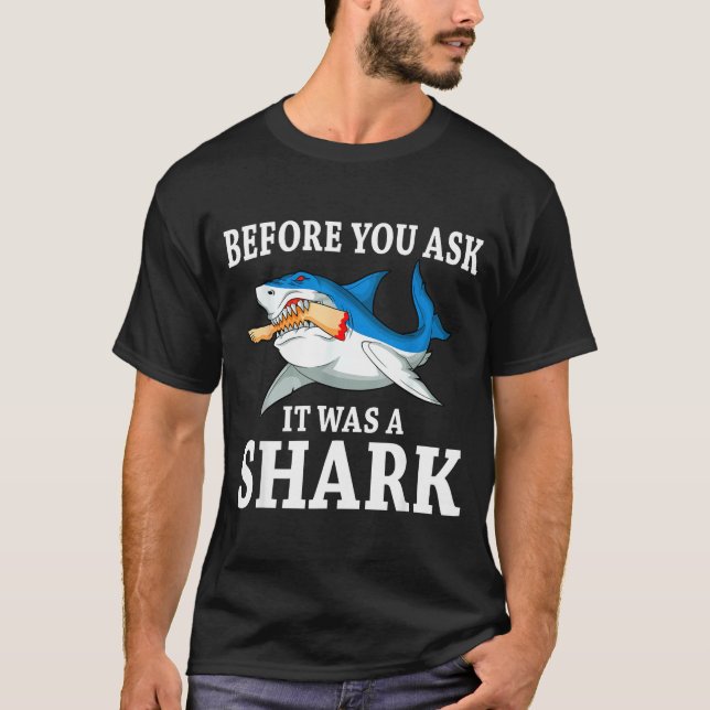 Before You Ask It Was A Shark Leg Amputee Amputati T-Shirt (Vorderseite)