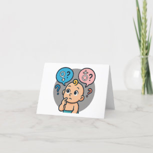 Befragungskarte für Babydusche Dankeskarte