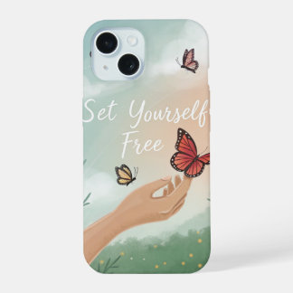 „Befreie dich selbst – Schmetterlings-Freilassungs iPhone 15 Hülle