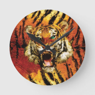 Befreie mich Tiger-Rund-Uhr Runde Wanduhr